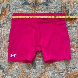 Hot pink Under Armor Shorty Shorts/ Dri fit shorts